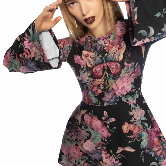Blackmilk Multicolor Floral Long Sleeve Dress - Picture 7 of 11
